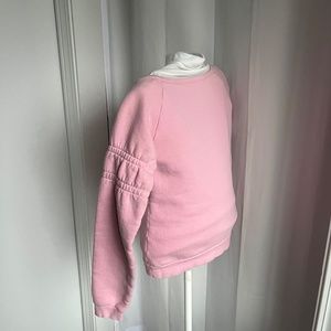 Jill Stuart Top, Long Sleeve Crewneck Shirt, Pale Pink, Small